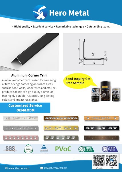Aluminum tile trim datasheet of hero metal tile trim china mafacturer Aluminum tile trim datasheet of hero metal tile trim china mafacturer